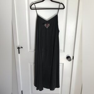 Natori Women's Vintage Black Short Chemise Slip Nightie Sz S